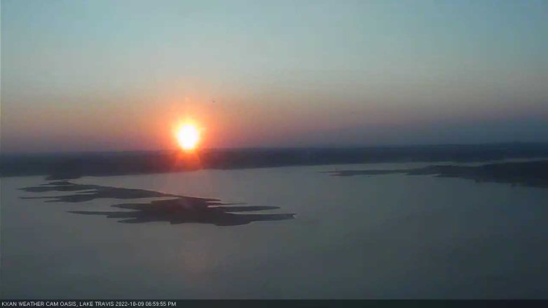 Lake Travis webcam, October 9, 2022 7:00 PM CT