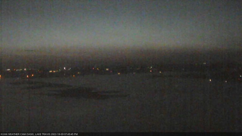 Lake Travis webcam, October 9, 2022 7:45 PM CT