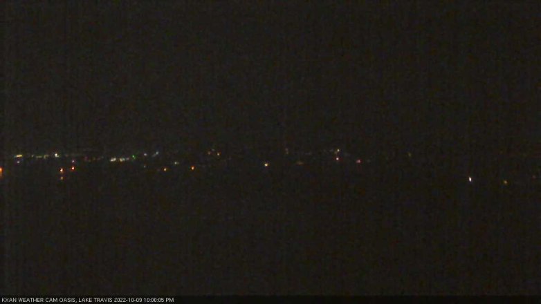 Lake Travis webcam, October 9, 2022 10:00 PM CT