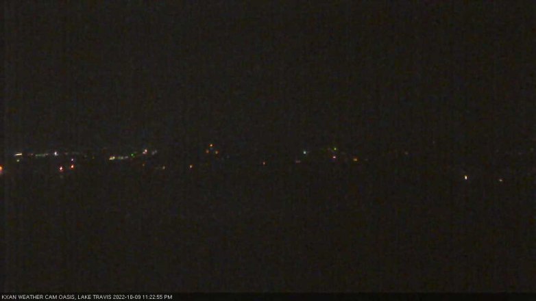 Lake Travis webcam, October 9, 2022 11:25 PM CT