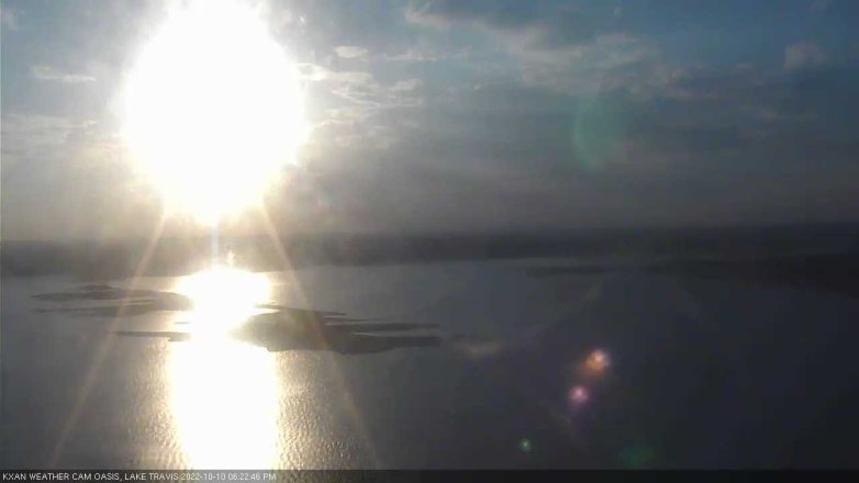 Lake Travis webcam, October 10, 2022 6:25 PM CT