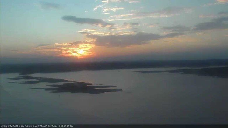 Lake Travis webcam, October 10, 2022 7:00 PM CT