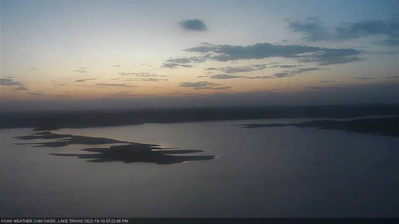 Lake Travis webcam, October 10, 2022 7:25 PM CT