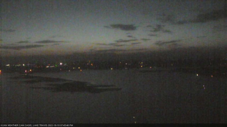 Lake Travis webcam, October 10, 2022 7:45 PM CT