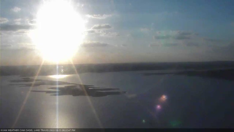Lake Travis webcam, October 11, 2022 6:25 PM CT