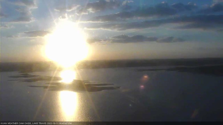 Lake Travis webcam, October 11, 2022 6:45 PM CT