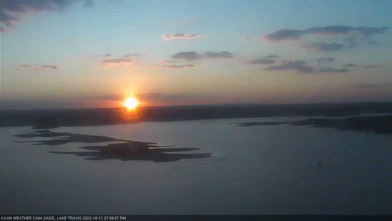 Lake Travis webcam, October 11, 2022 7:00 PM CT