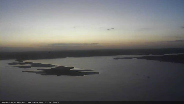 Lake Travis webcam, October 11, 2022 7:25 PM CT