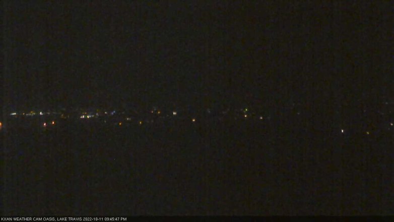 Lake Travis webcam, October 11, 2022 9:45 PM CT
