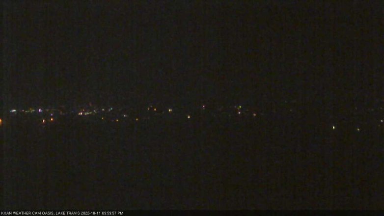 Lake Travis webcam, October 11, 2022 10:00 PM CT