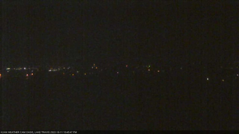 Lake Travis webcam, October 11, 2022 10:45 PM CT