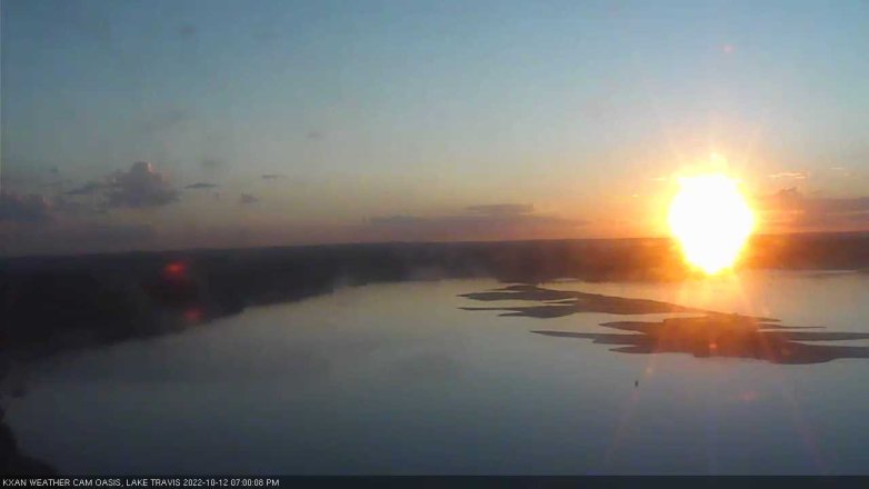 Lake Travis webcam, October 12, 2022 7:00 PM CT