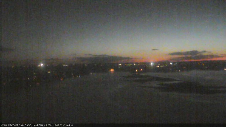 Lake Travis webcam, October 12, 2022 7:45 PM CT