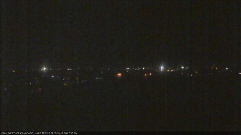 Lake Travis webcam, October 12, 2022 8:25 PM CT