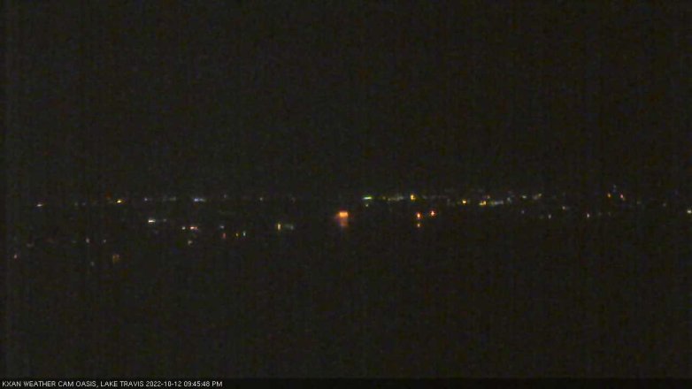 Lake Travis webcam, October 12, 2022 9:45 PM CT