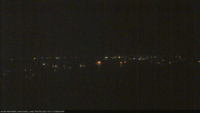 Lake Travis webcam, October 12, 2022 10:00 PM CT