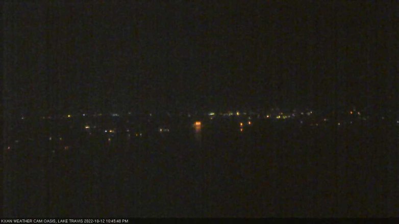 Lake Travis webcam, October 12, 2022 10:45 PM CT