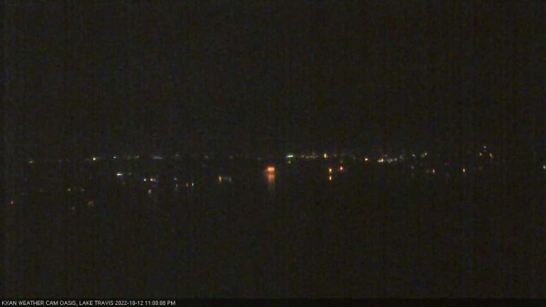 Lake Travis webcam, October 12, 2022 11:00 PM CT