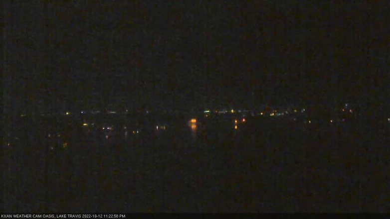 Lake Travis webcam, October 12, 2022 11:25 PM CT