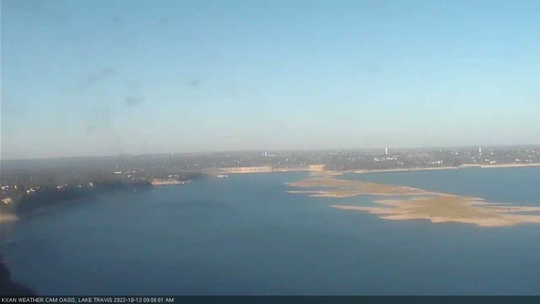 Lake Travis webcam, October 13, 2022 9:00 AM CT