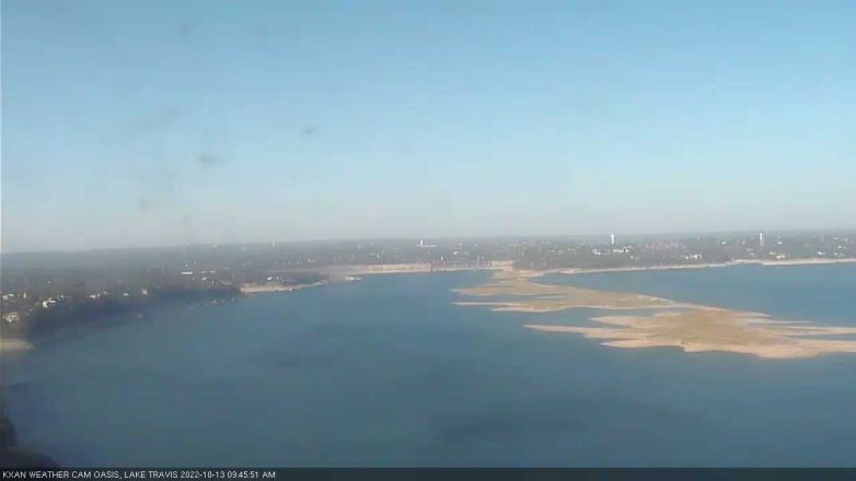 Lake Travis webcam, October 13, 2022 9:45 AM CT