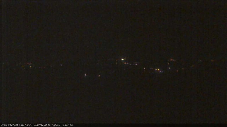 Lake Travis webcam, October 13, 2022 11:00 PM CT