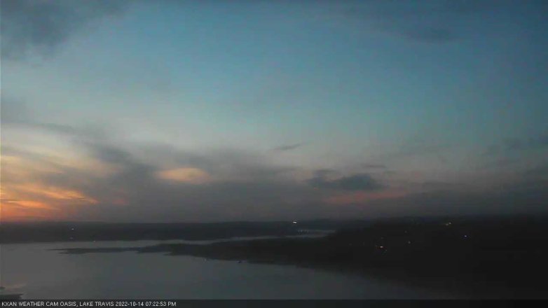 Lake Travis webcam, October 14, 2022 7:25 PM CT