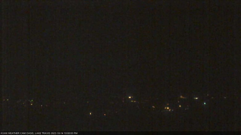 Lake Travis webcam, October 14, 2022 10:00 PM CT