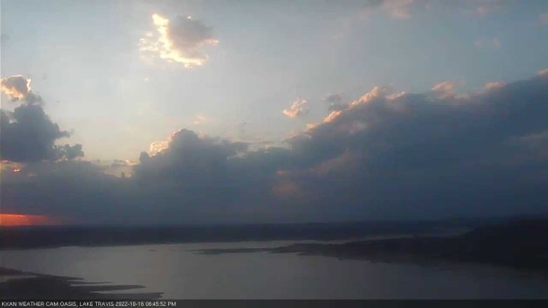 Lake Travis webcam, October 16, 2022 6:45 PM CT