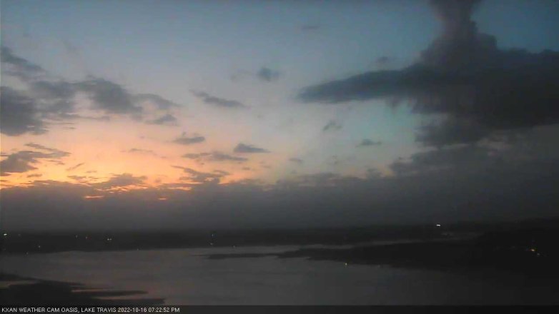 Lake Travis webcam, October 16, 2022 7:25 PM CT