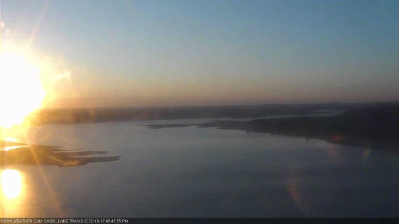 Lake Travis webcam, October 17, 2022 6:45 PM CT