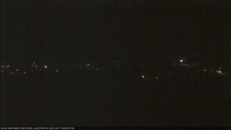 Lake Travis webcam, October 17, 2022 9:00 PM CT