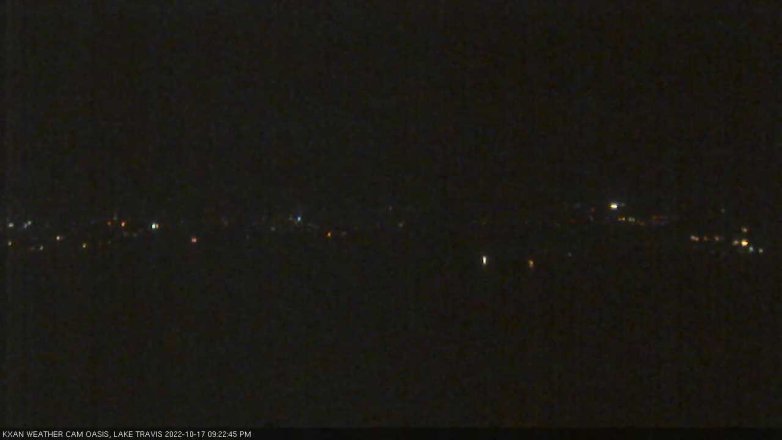 Lake Travis webcam, October 17, 2022 9:25 PM CT