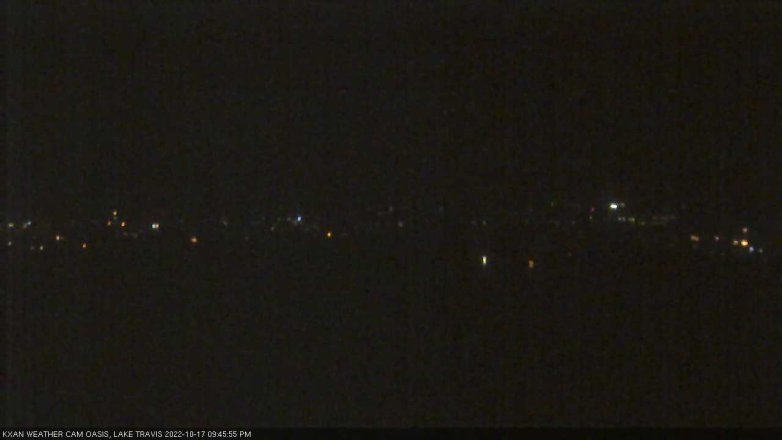 Lake Travis webcam, October 17, 2022 9:45 PM CT
