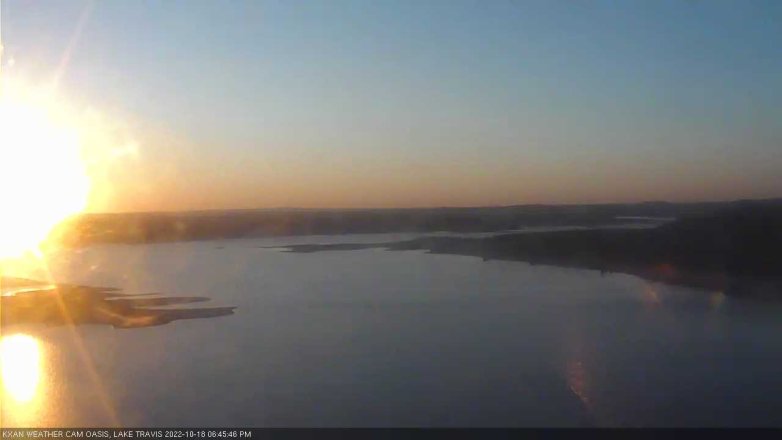Lake Travis webcam, October 18, 2022 6:45 PM CT