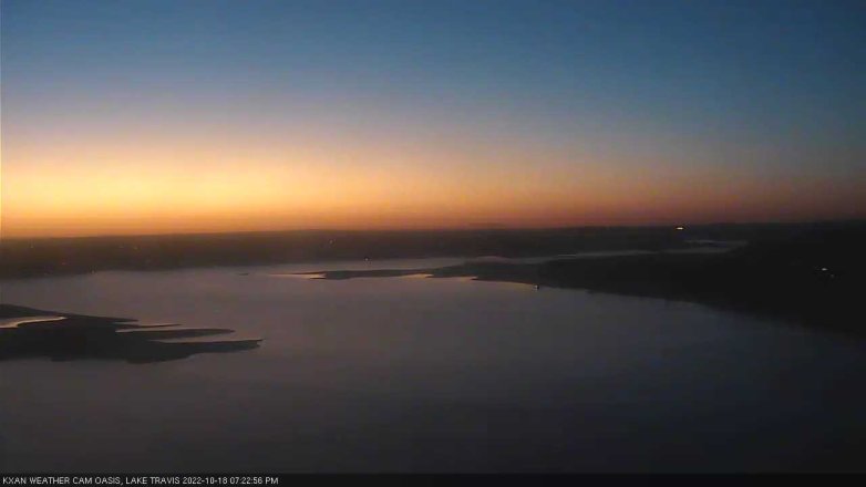 Lake Travis webcam, October 18, 2022 7:25 PM CT
