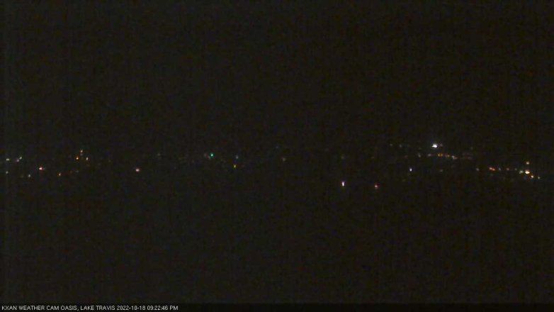 Lake Travis webcam, October 18, 2022 9:25 PM CT