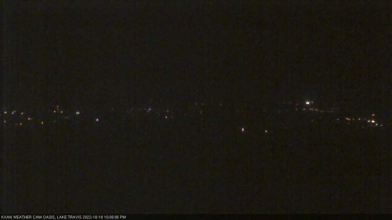 Lake Travis webcam, October 18, 2022 10:00 PM CT