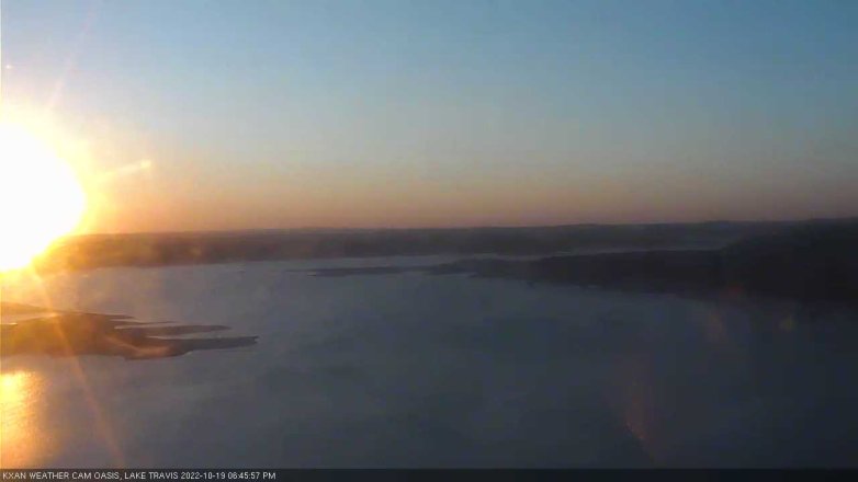 Lake Travis webcam, October 19, 2022 6:45 PM CT
