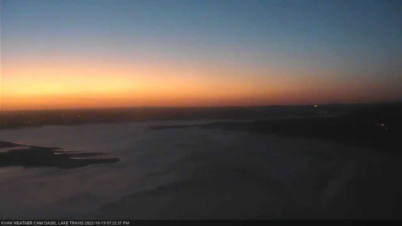Lake Travis webcam, October 19, 2022 7:25 PM CT