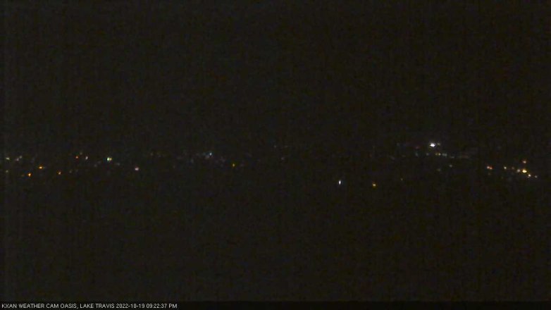 Lake Travis webcam, October 19, 2022 9:25 PM CT