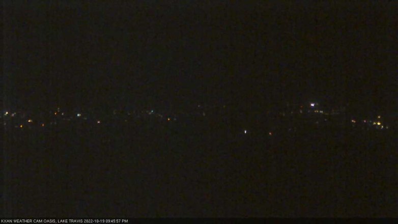 Lake Travis webcam, October 19, 2022 9:45 PM CT