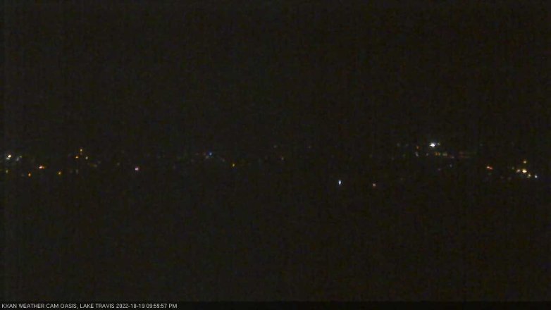 Lake Travis webcam, October 19, 2022 10:00 PM CT