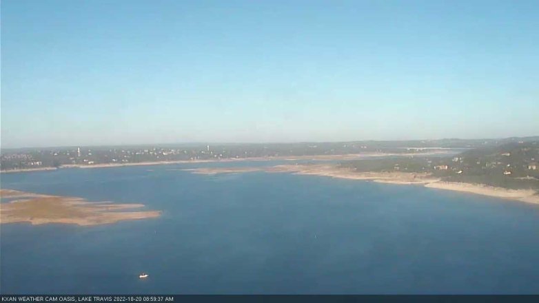 Lake Travis webcam, October 20, 2022 9:00 AM CT