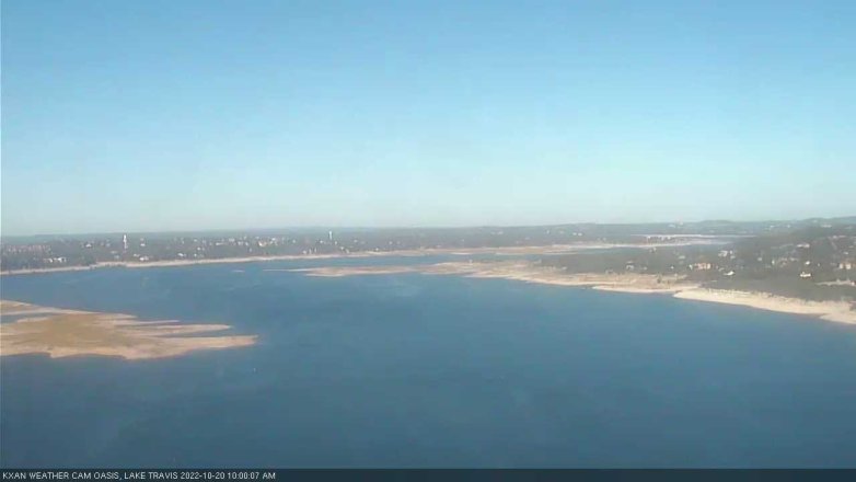 Lake Travis webcam, October 20, 2022 10:00 AM CT