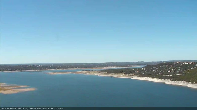Lake Travis webcam, October 20, 2022 2:00 PM CT