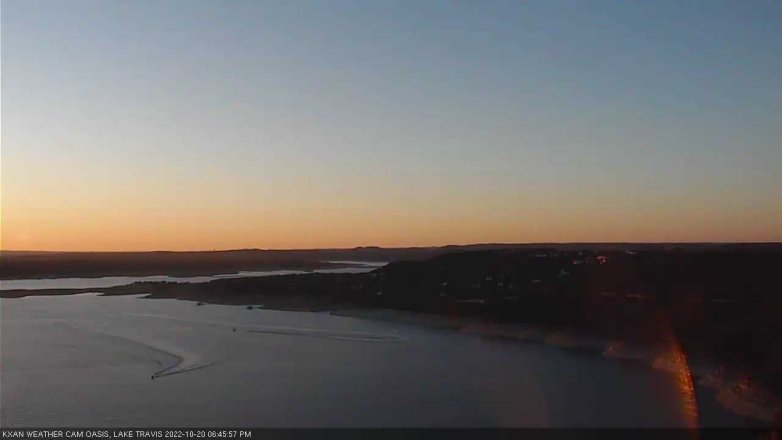 Lake Travis webcam, October 20, 2022 6:45 PM CT