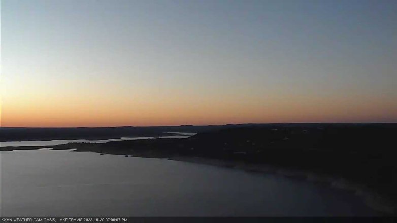 Lake Travis webcam, October 20, 2022 7:00 PM CT