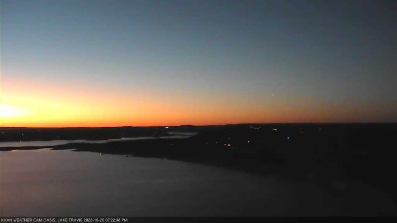 Lake Travis webcam, October 20, 2022 7:25 PM CT