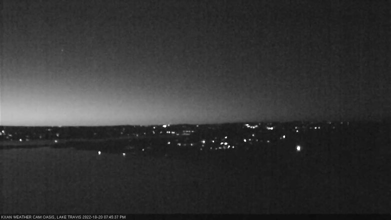 Lake Travis webcam, October 20, 2022 7:45 PM CT
